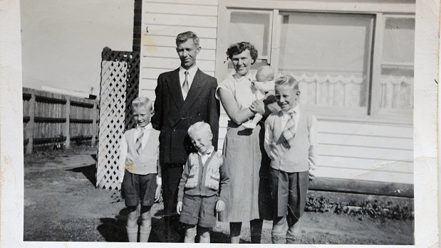 The Nowell family in Altona in 1956.