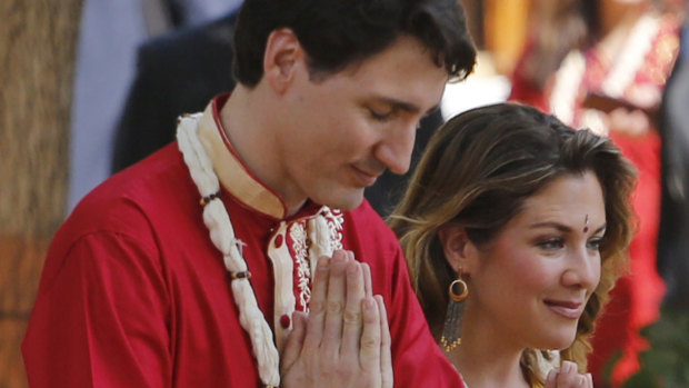 Justin Trudeau and his wife, Sophie, in India last year.