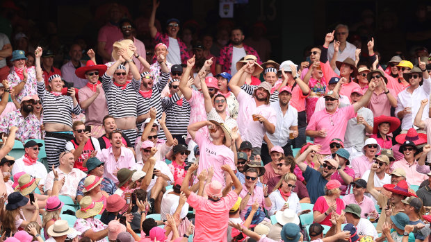 There’s plenty of pink in the stands at the SCG. 