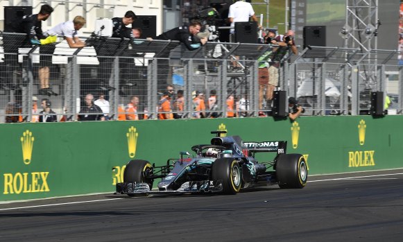 Lewis Hamilton wins the Hungarian Formula 1 Grand Prix for Mercedes on Sunday.
