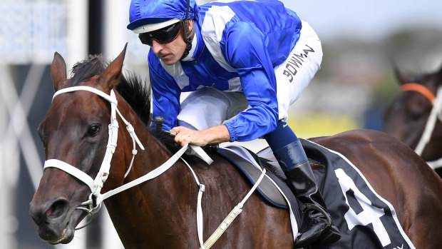 One to go: Winx continued her winning streak with a fourth success in  the George Ryder Stakes at Rosehill last Saturday.