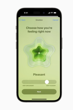Graphics on Apple’s new mental health feature.