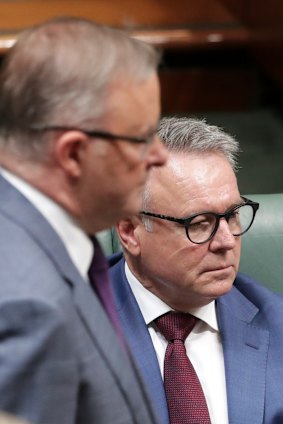 The Labor leader and his MP for the Hunter Joel Fitzgibbon, who has called on his Labor colleagues not to voice detailed opposition to the government’s climate and energy strategies.