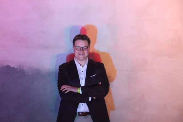 Man of many colours: political up-and-comer Eli Davern.