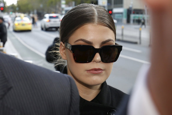 Belle Gibson at an earlier court hearing.