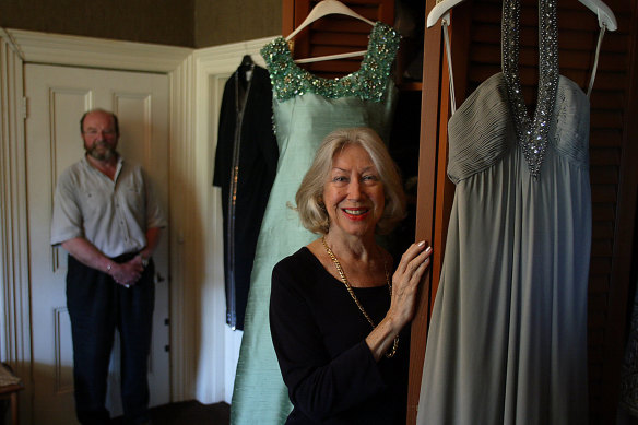 Diane Masters with former Georges window dresser Laurie Carew in 2003.