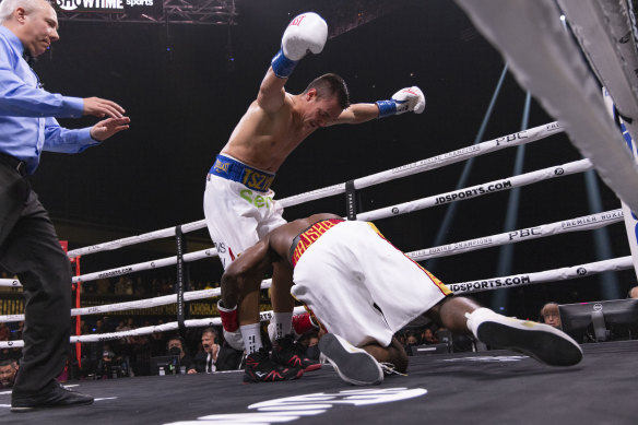 Tim Tszyu in his US debut against former Olympian Terrell Gausha.