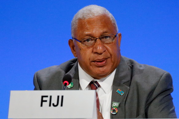 Former Fiji prime minister  Frank Bainimarama has quit parliament but not his party.