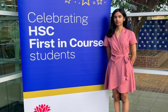 St George Girls High student Akshara Reddy Yadem topped Ancient History in the 2023 HSC. 