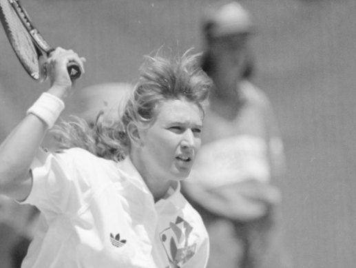 Steffi Graf, nicknamed Fraulein Forehand, during the final. 