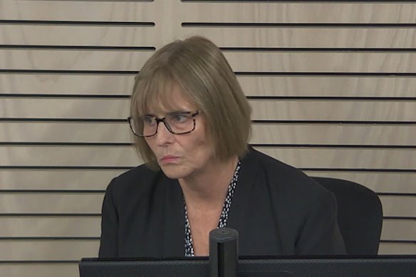 Andrea Patrick appears as a witness at the ICAC on Wednesday.