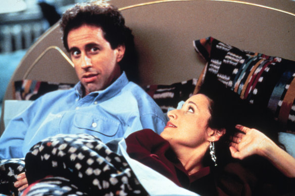 Jerry Seinfeld and Julia Louis-Dreyfus, who played Elaine, on the hit series Seinfeld.