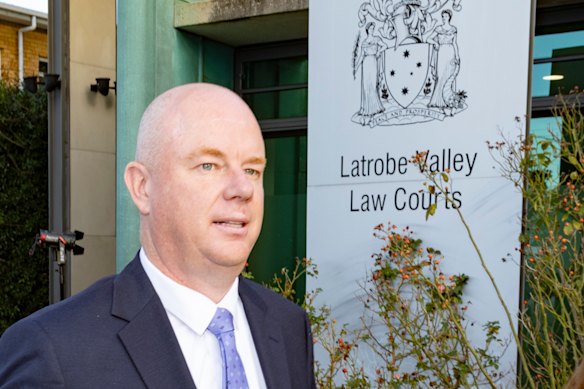 Simon Patterson arrives at court on Thursday.