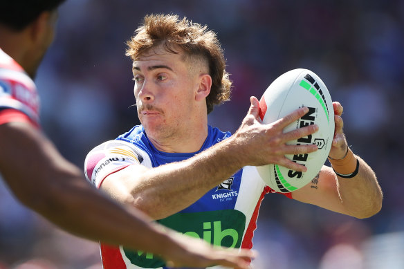 Fletcher Sharpe has impressed at five-eighth for Newcastle.