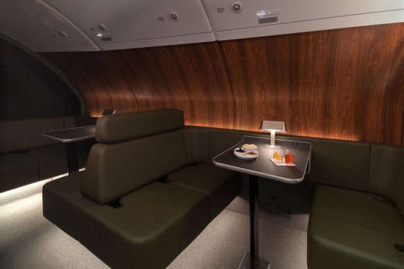 Flying business class includes access to the A380’s Upstairs Lounge.