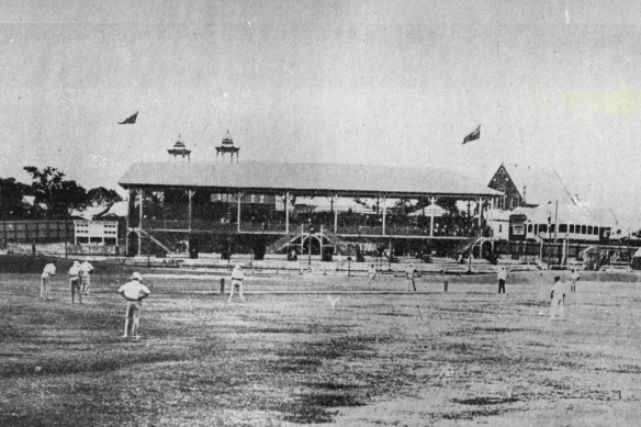 Queensland v New South Wales at the Gabba in 1909.