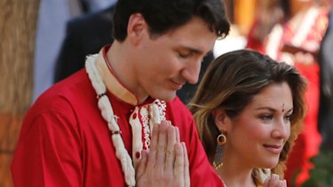 Justin Trudeau and his wife, Sophie, in India last year.
