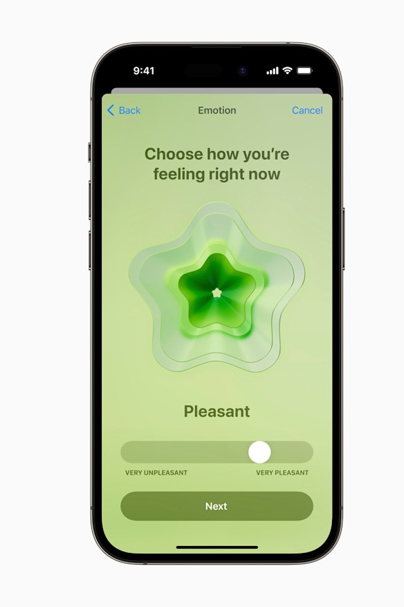 Graphics on Apple’s new mental health feature.
