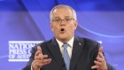 Scott Morrison addresses the National Press Club in Canberra on Tuesday. 