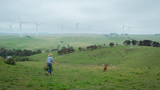 Sheep producer Charlie Prell says wind turbines drought-proofed his Goulburn property.