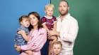 Tori and Ryan Spettigue, pictured with their three children Allegra, Henry and Louis. Tori and Ryan wanted transparency and cost of living relief from the federal budget. 