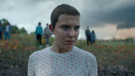Millie Bobby Brown as Eleven in Stranger Things.
