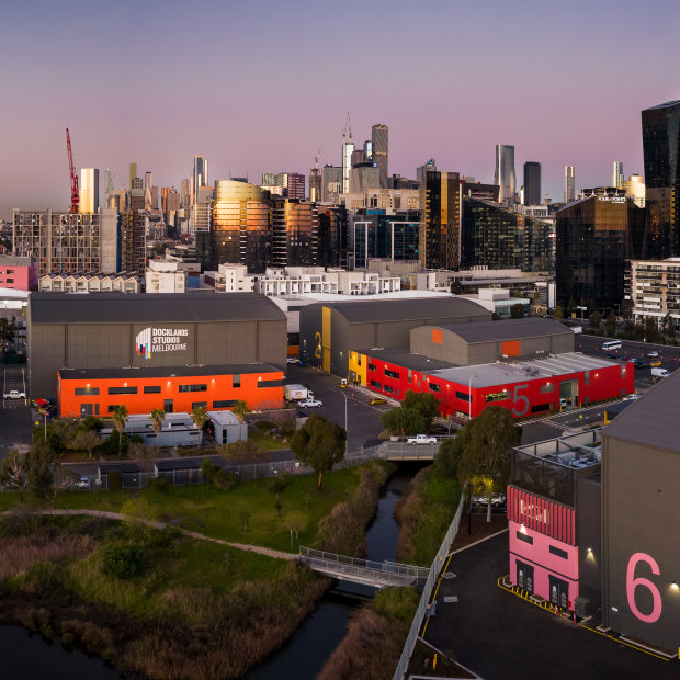 The new soundstage 6 at Docklands Studios Melbourne was built by the state government at a cost of $42 million. The Robbie Williams biopic Better Man was its first tenant, the big-budget US series Metropolis its second.
