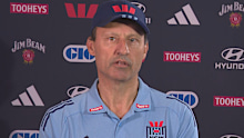 Laurie Daley speaks to media.