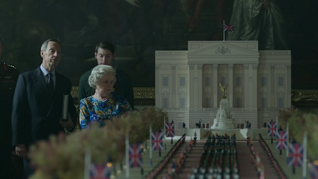 Imelda Staunton as Queen Elizabeth II in the final season of The Crown.