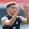 Teenager Cody Walker has 25 possessions in his VFL debut for Carlton.