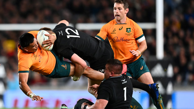 Wallabies suffer more Eden Park pain in huge defeat to All Blacks