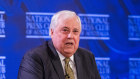 Clive Palmer, founder of the United Australia Party addresses the National Press Club in Canberra.