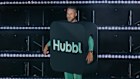 Hamish Blake (right) and Andy Lee at the launch of the Hubbl TV puck in February 2024.