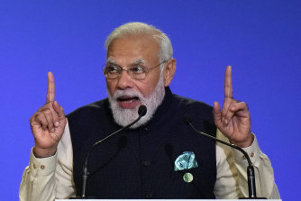 Scott Morrison regularly describes Indian Prime Minister Narendra Modi, pictured, as a good friend. 