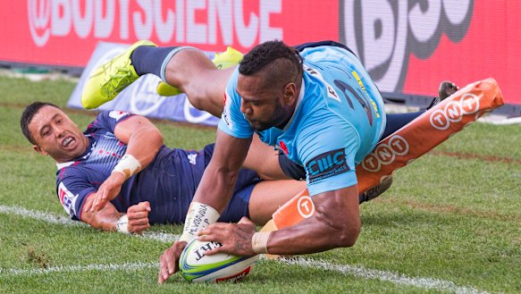 Big loss: Taqele Naiyaravoro is playing for Northampton in the UK Premiership after scoring 15 tries for the Waratahs last season. 