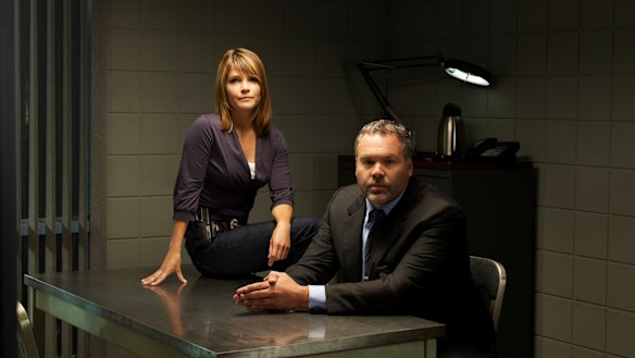 Kathryn Erbe and Vincent D’Onofrio in Law & Order: Criminal Intent.