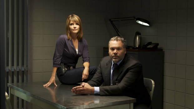 Kathryn Erbe and Vincent D’Onofrio in Law & Order: Criminal Intent.