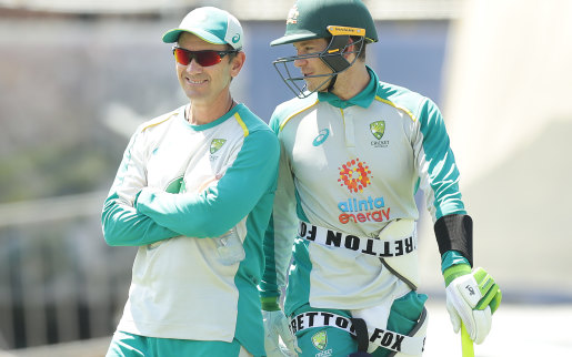 Langer and captain Tim Paine hit the SCG.