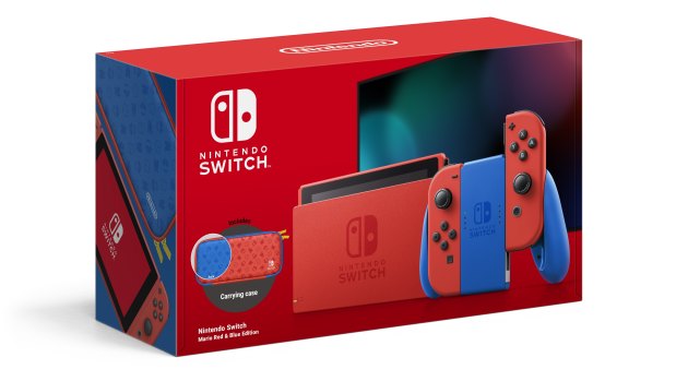 The Mario Red & Blue Switch gives a new look to Nintendo’s popular system.