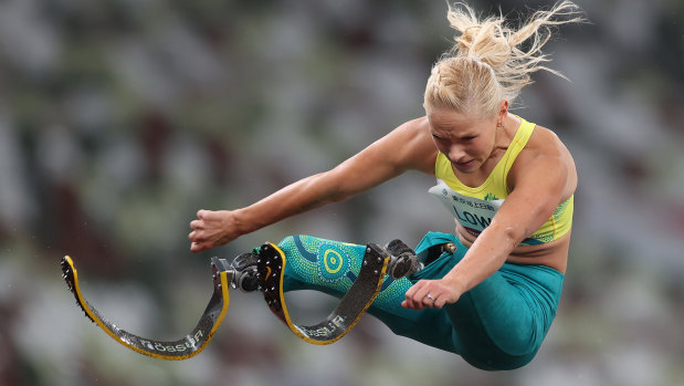 Low won her first Paralympic gold medal for Australia in the long jump after previously competing for Germany. 