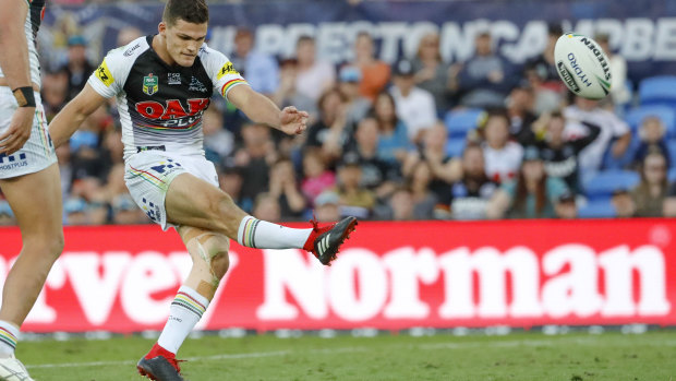 On the prowl: Nathan Cleary hopes the Panthers can kick on into the finals after a disappointing slide.