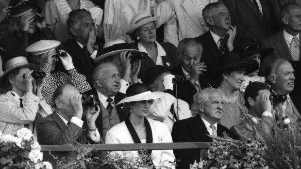 Princess Diana at the Melbourne Cup.