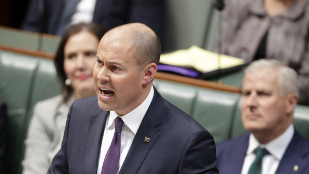 Treasurer Josh Frydenberg delivers the 2019 budget speech.