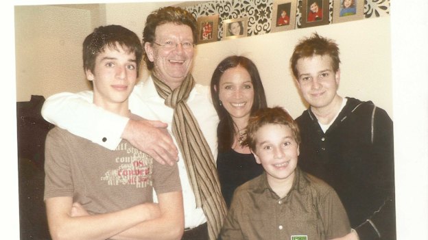 Red Symons with then-wife Elly and their three sons, from left, Raphael, Joel and Samuel, in 2005.