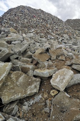 The height of this waste stockpile photographed in Perth suggest it is permanent.   