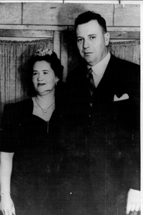 “Victim of Sunday’s shooting at Matraville, Detective Victor Ahearn, shown with his wife.”