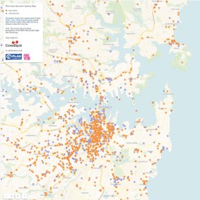 The interactive mapping project shows Sydney's "good" and "bad" spots for safety.