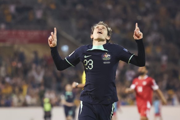 Craig Goodwin with two goals for the Socceroos.