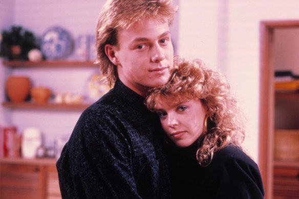 Jason Donovan and Kylie Minogue (Scott and Charlene) in their Neighbours heyday.