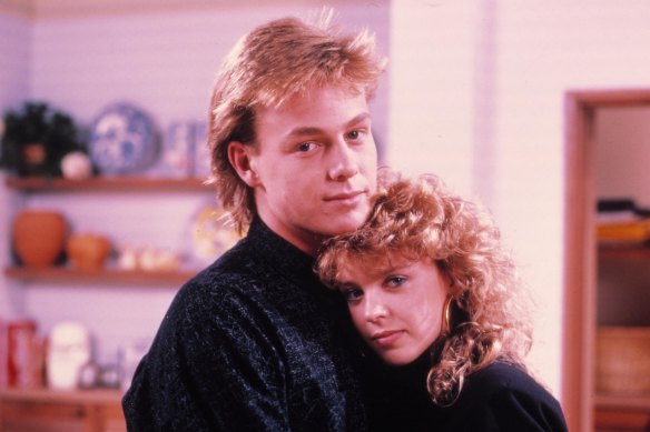 Jason Donovan and Kylie Minogue (Scott and Charlene) in their Neighbours heyday.